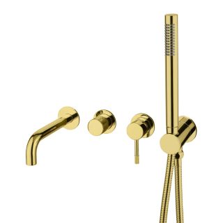 Встраиваемый смеситель для ванны Boheme Uno 464-3-G золото